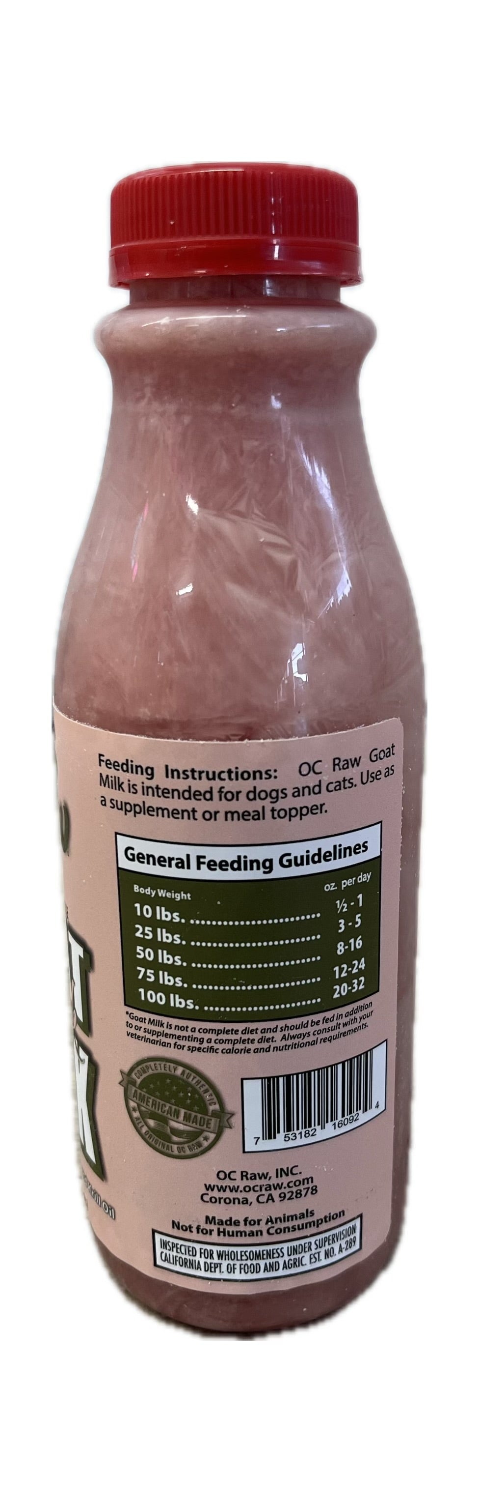 OC Raw Goat Milk - 16oz (Red)