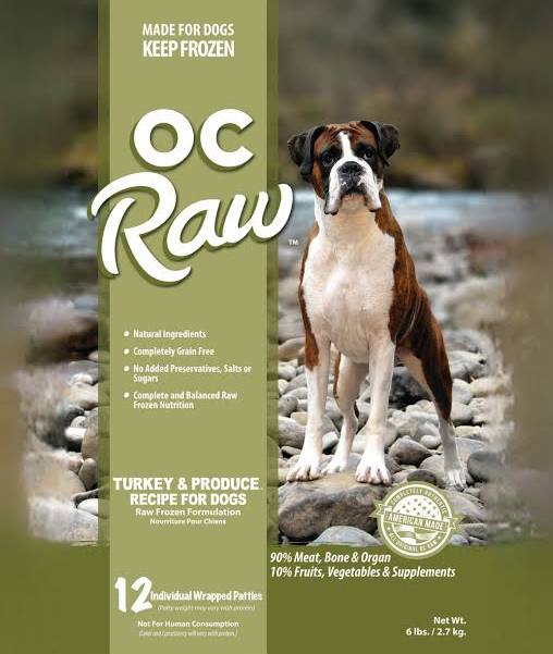 OC Raw Turkey & Produce 6lbs