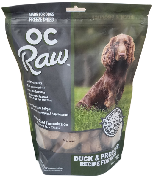 OC Raw Freeze Dried Duck and Produce 14oz