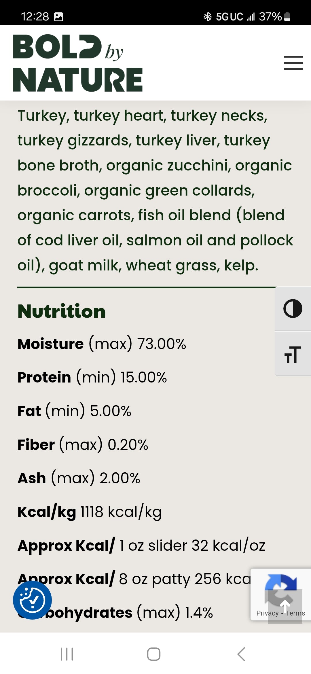 Bold By Nature Turkey 3lbs (1oz, 48 patties)
