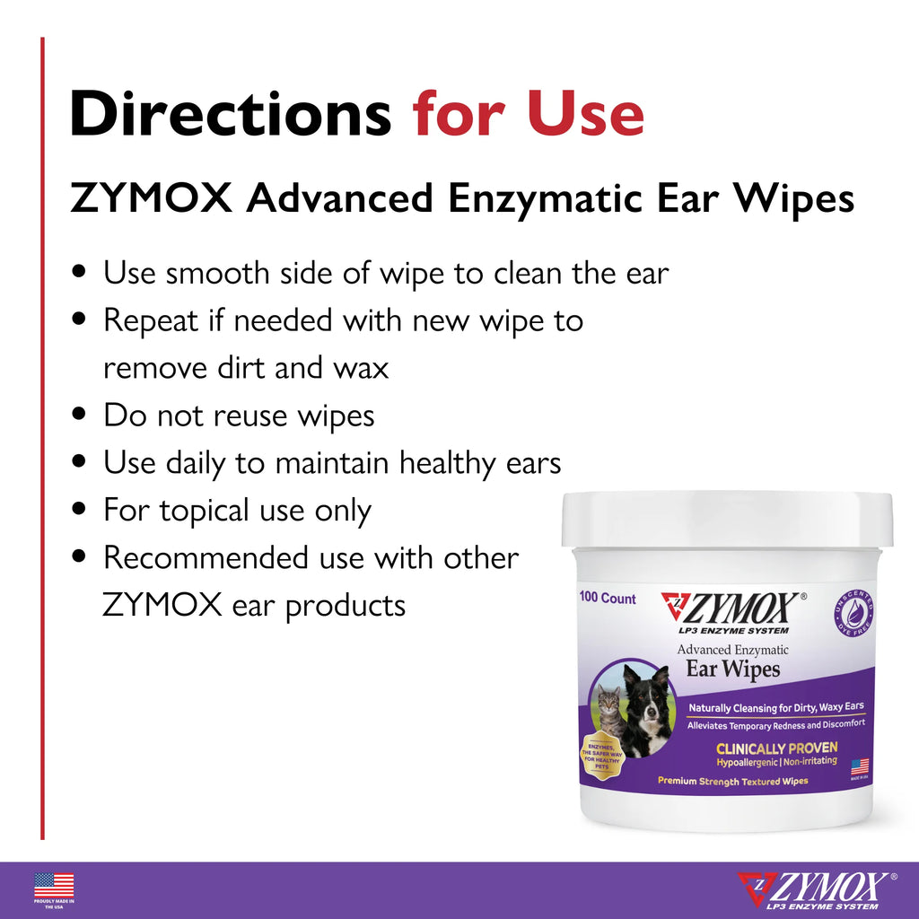 ZYMOX Advanced Enzymatic Ear Wipes