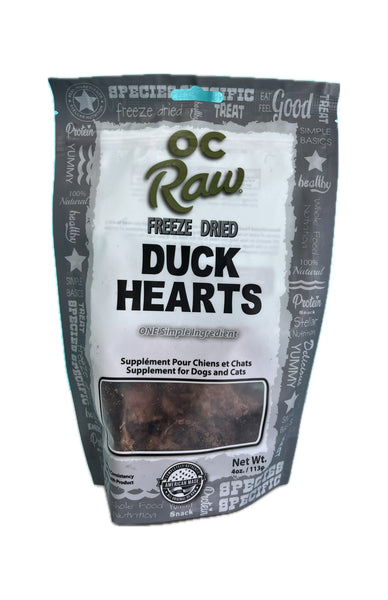 OC Raw Freeze Dried Duck Hearts