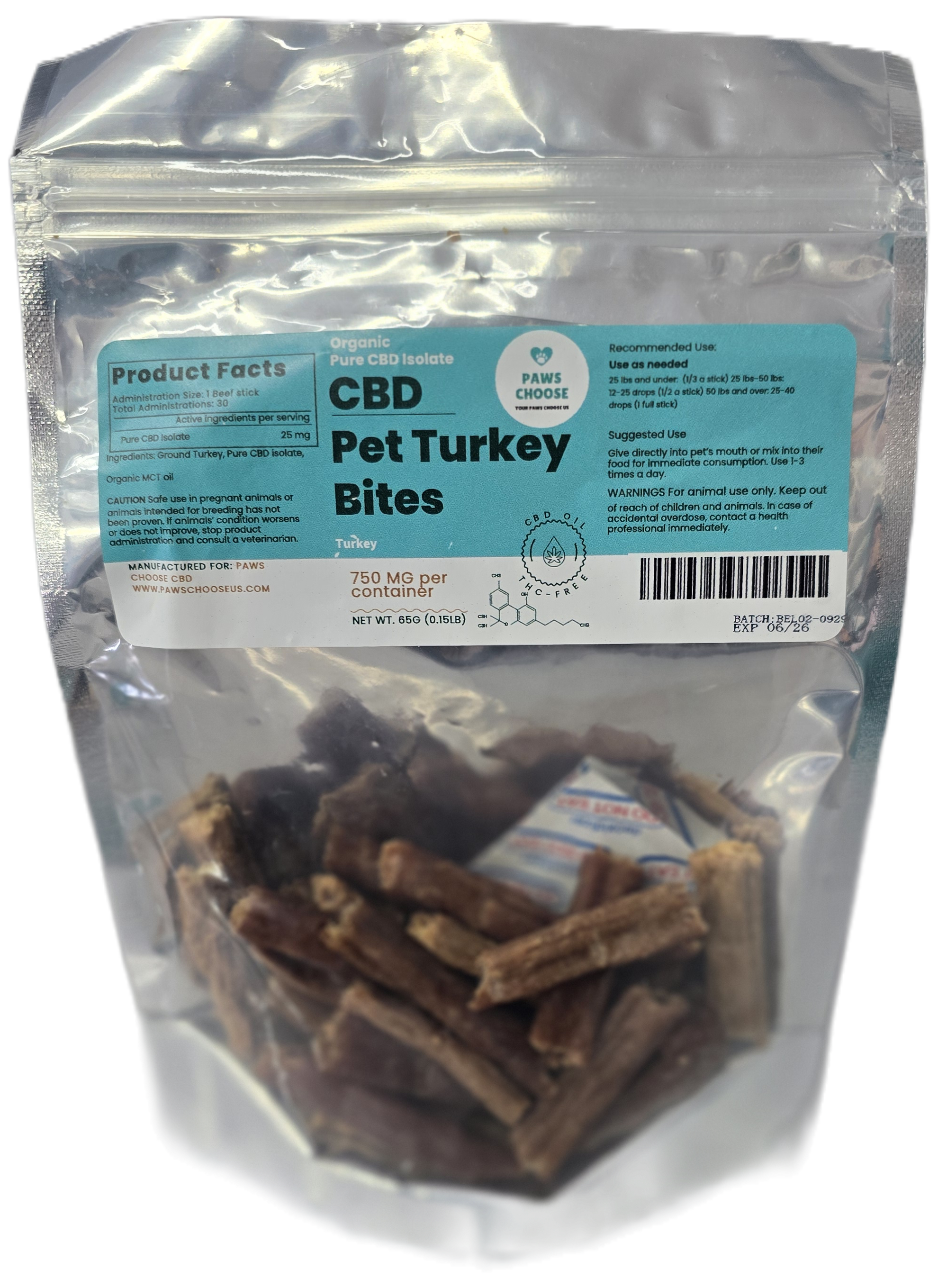 Turkey CBD Bites 750mg