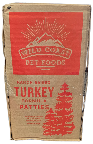 Wild Coast Farm Raised Turkey 18lbs 36-8oz Patties