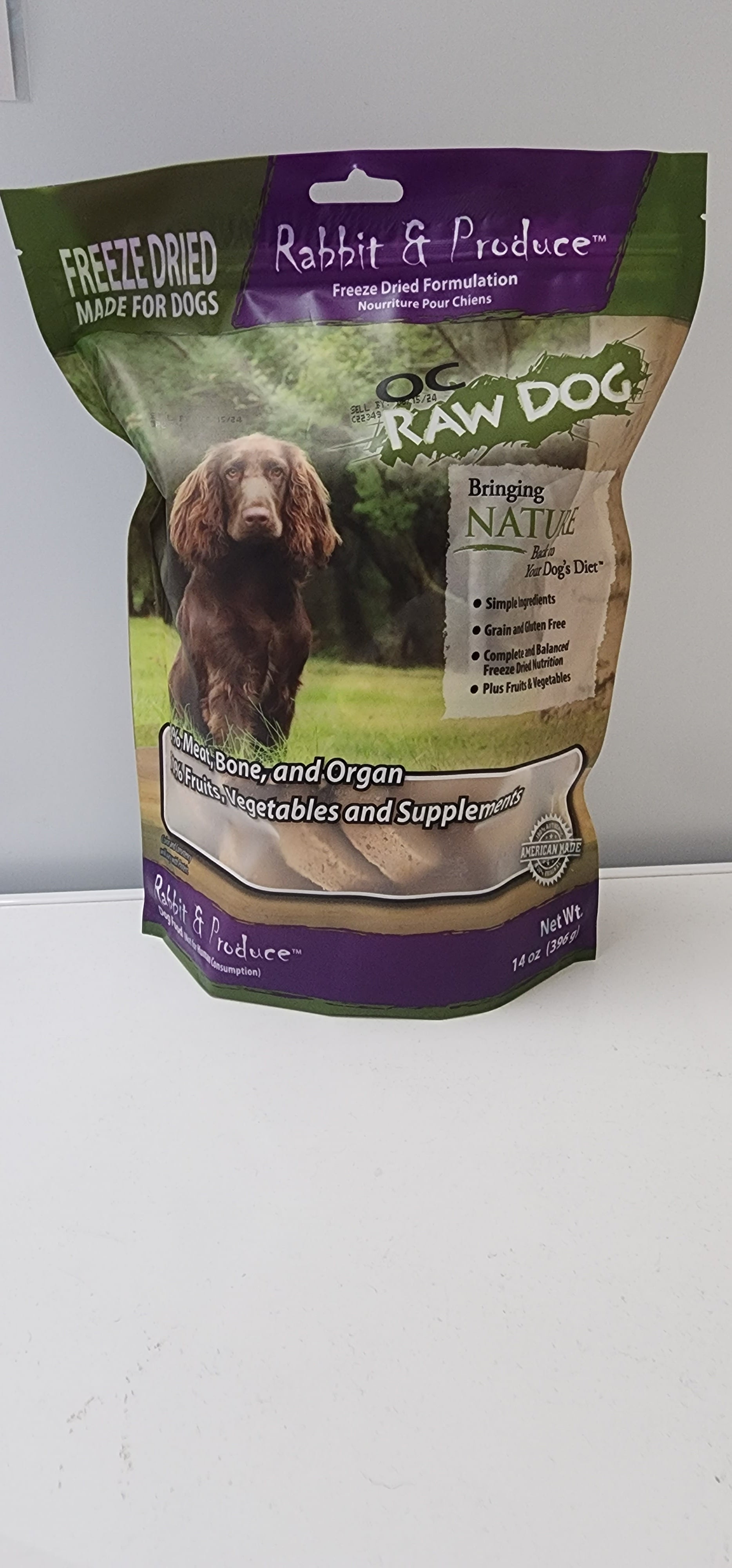 Oc Raw Freeze Dried Rabbit & Produce 14oz - Paws Choose Us