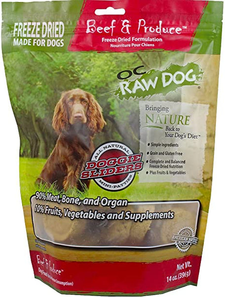 OC Raw Beef and Produce Freeze Dried 14oz - Paws Choose Us