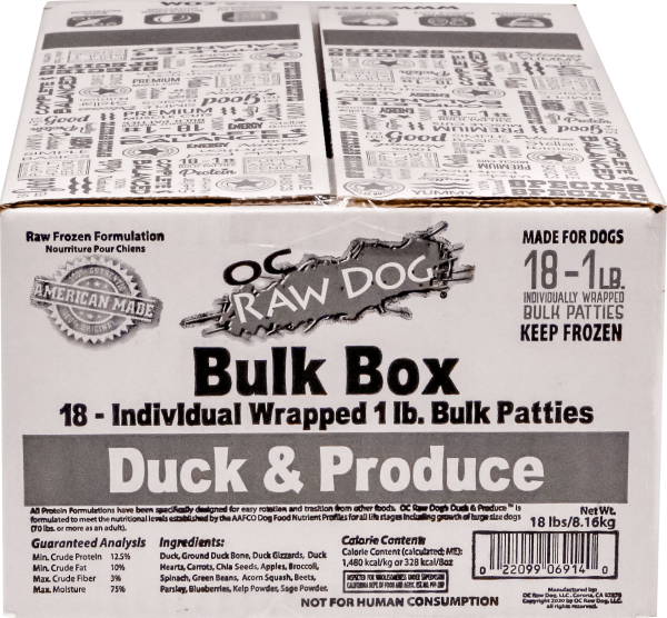 Oc Raw Duck and Produce - Paws Choose Us